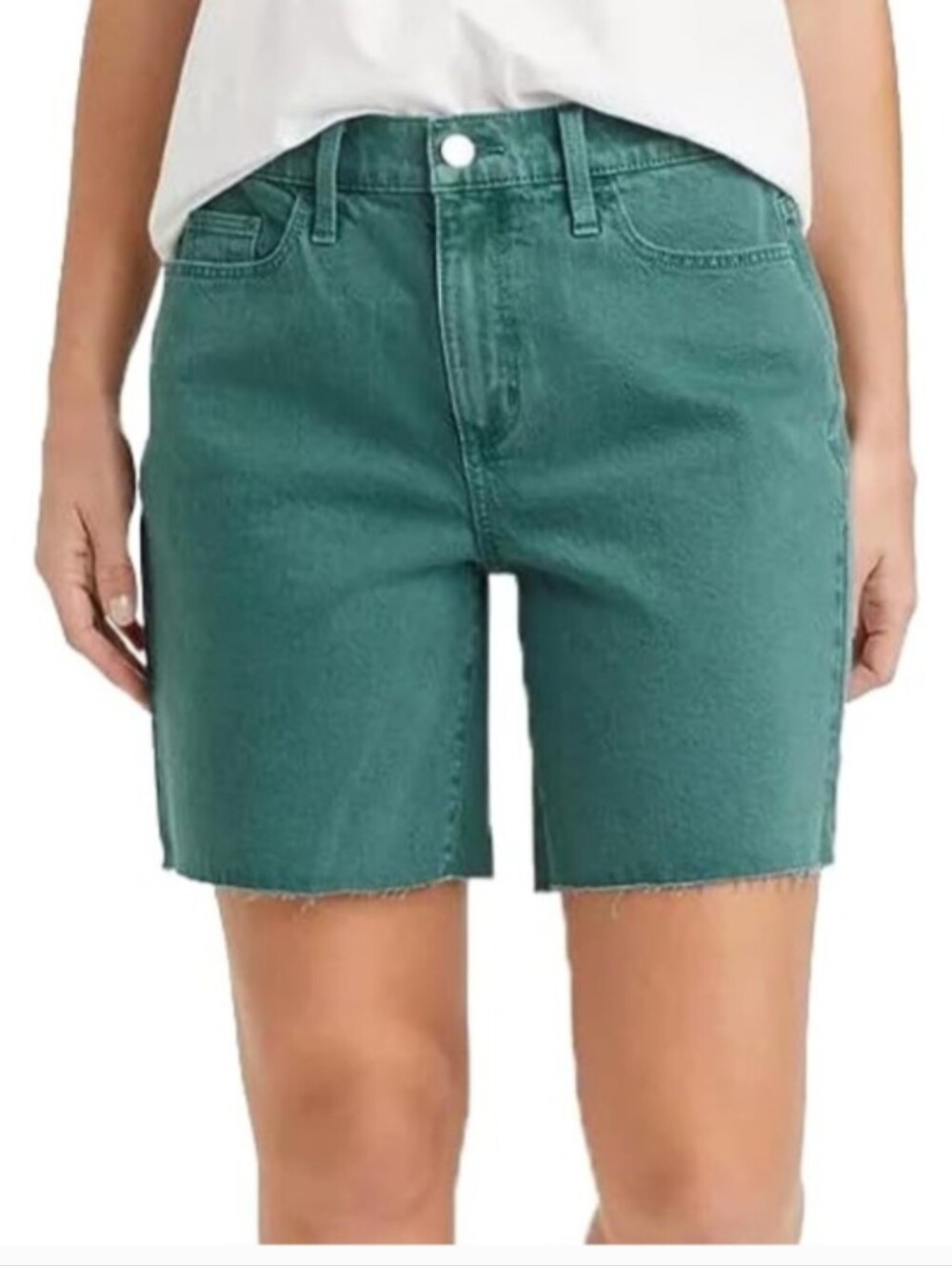Universal Thread Teal High-Rise Vintage Bermuda Jean Shorts